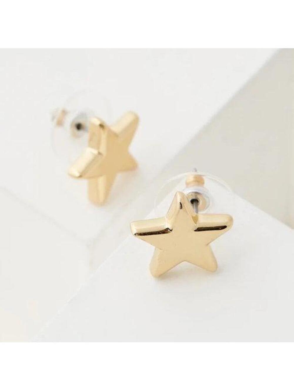 Lele Sadoughi Ashford Star Stud Earrings Gold 14k Gold Plated